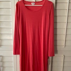 Lularoe Debbie Dress Coral Size Large